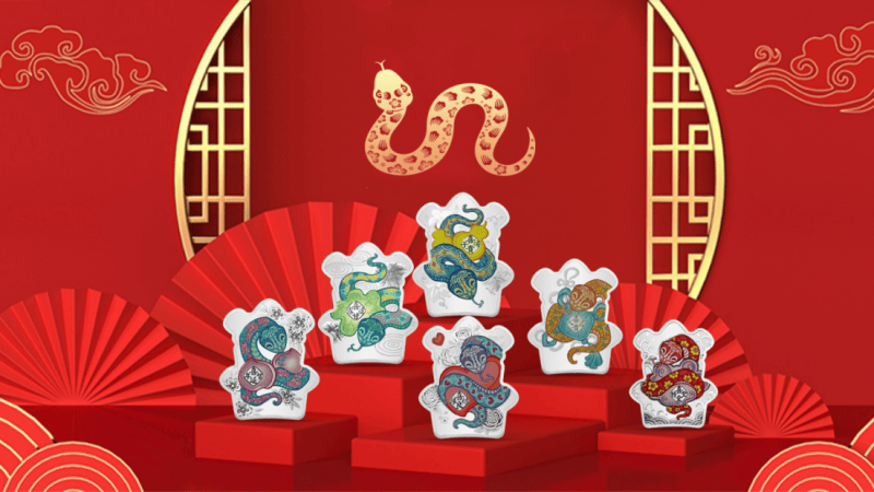 菜百股份全国首发 2025中国乙巳（蛇）年喜字形金银纪念章