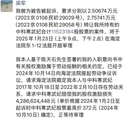 价值70亿股权归谁？“中国版英伟达”寒武纪和前CTO互诉始末