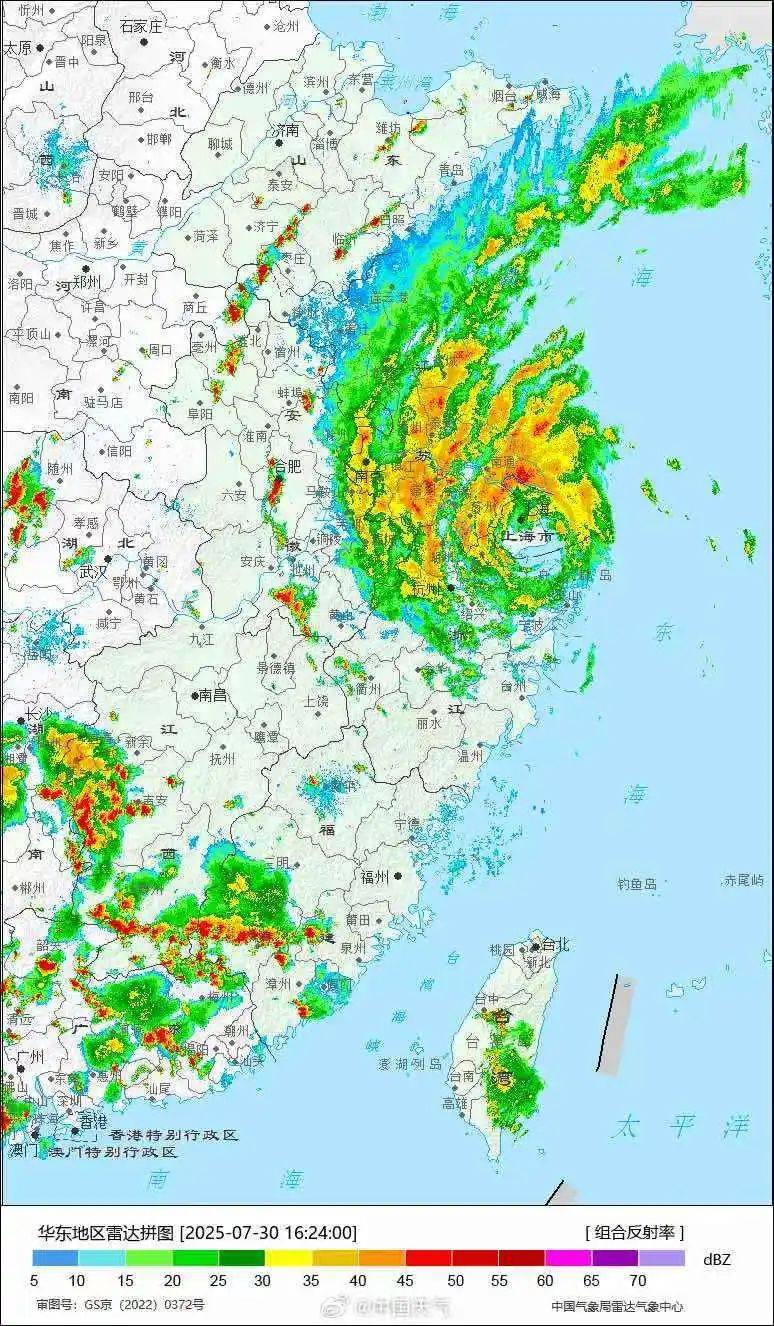 台风“竹节草”在上海奉贤再次登陆