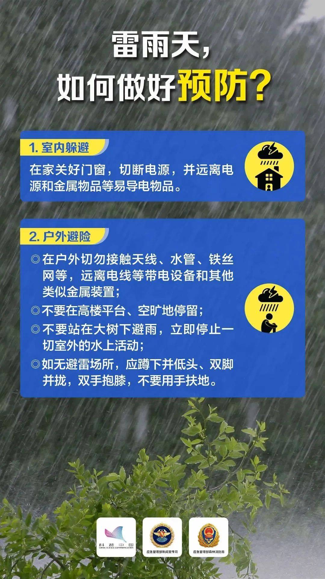 暴雨+雷电+10级大风！
