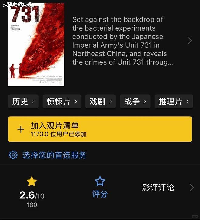 《731》外网评分跌破2.6！香港看片也遇冷，温碧霞反应尴尬！