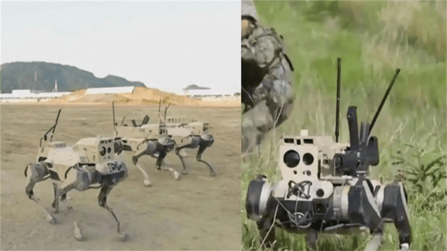 解放军机器狗扛枪冲锋,无人蜂群列阵,美对台态度180度大转弯