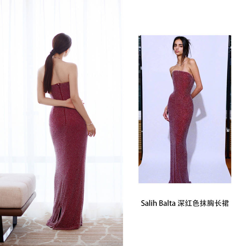 高圆圆低胸修身裙好有冲击力，刘诗诗满裙花瓣自带油画氛围！