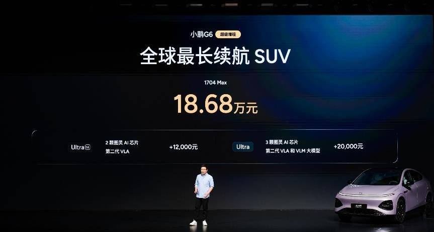 1868万元起售小鹏G6超级增程上市1704km续航与冗余算力双越级(图1)