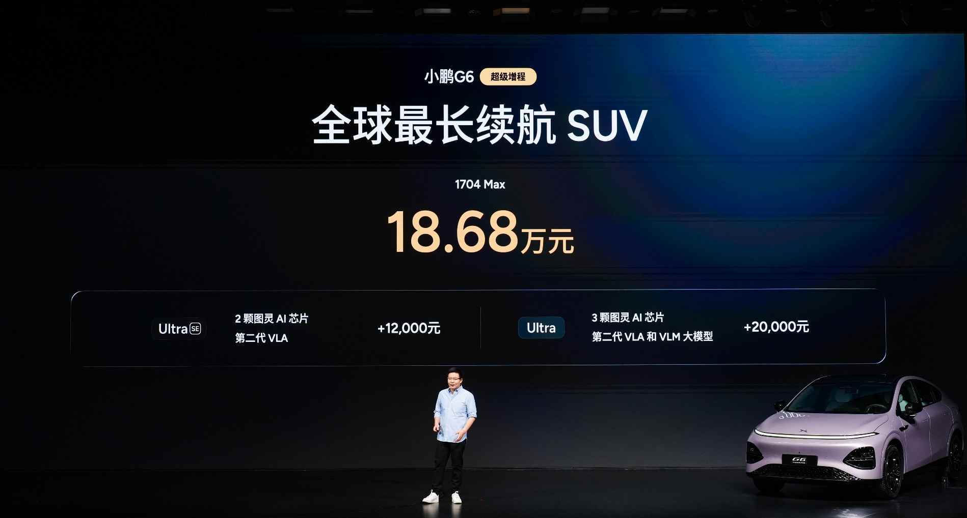 2250TOPS算力+搭载第二代VLA小鹏G6超级增程正式上市(图1)