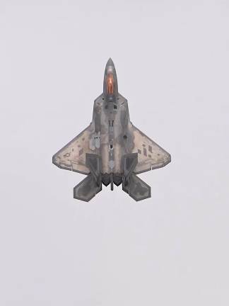 7345. F-22“猛禽”战斗机表演超机动飞行特技
