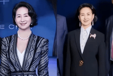 看了何超琼的穿搭，才发现：发微卷、衣合身，到老也优雅又得体