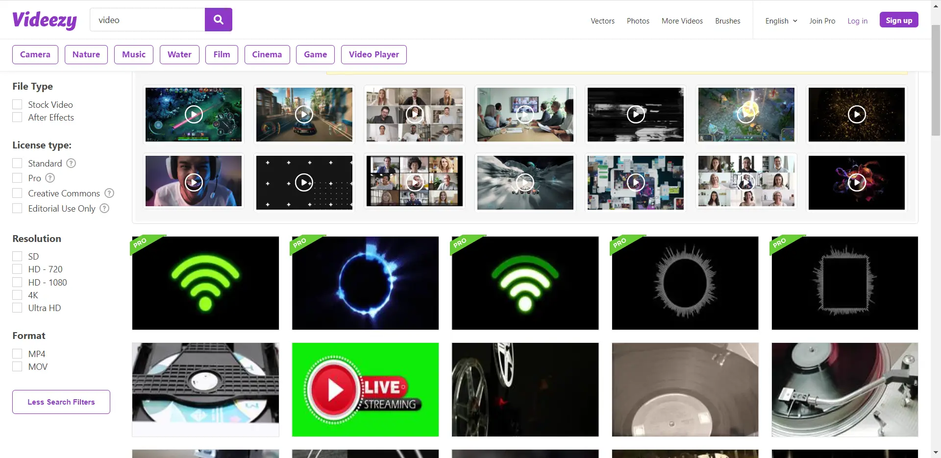 2.videezy 还提供了很多的视频创作工具可供用户选择，还有很多热门玩法教程可供大家借鉴。