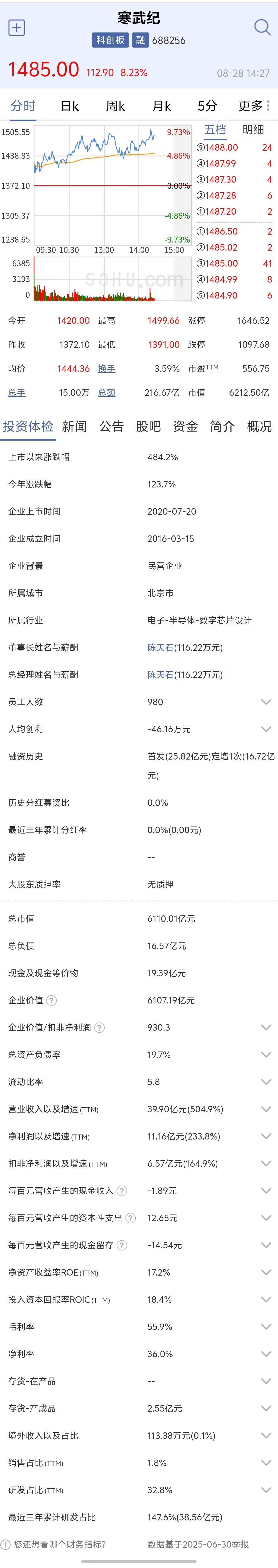 寒武纪登顶 A 股 “股王”：业绩扭亏引领 AI 芯片行情，市场分歧加重