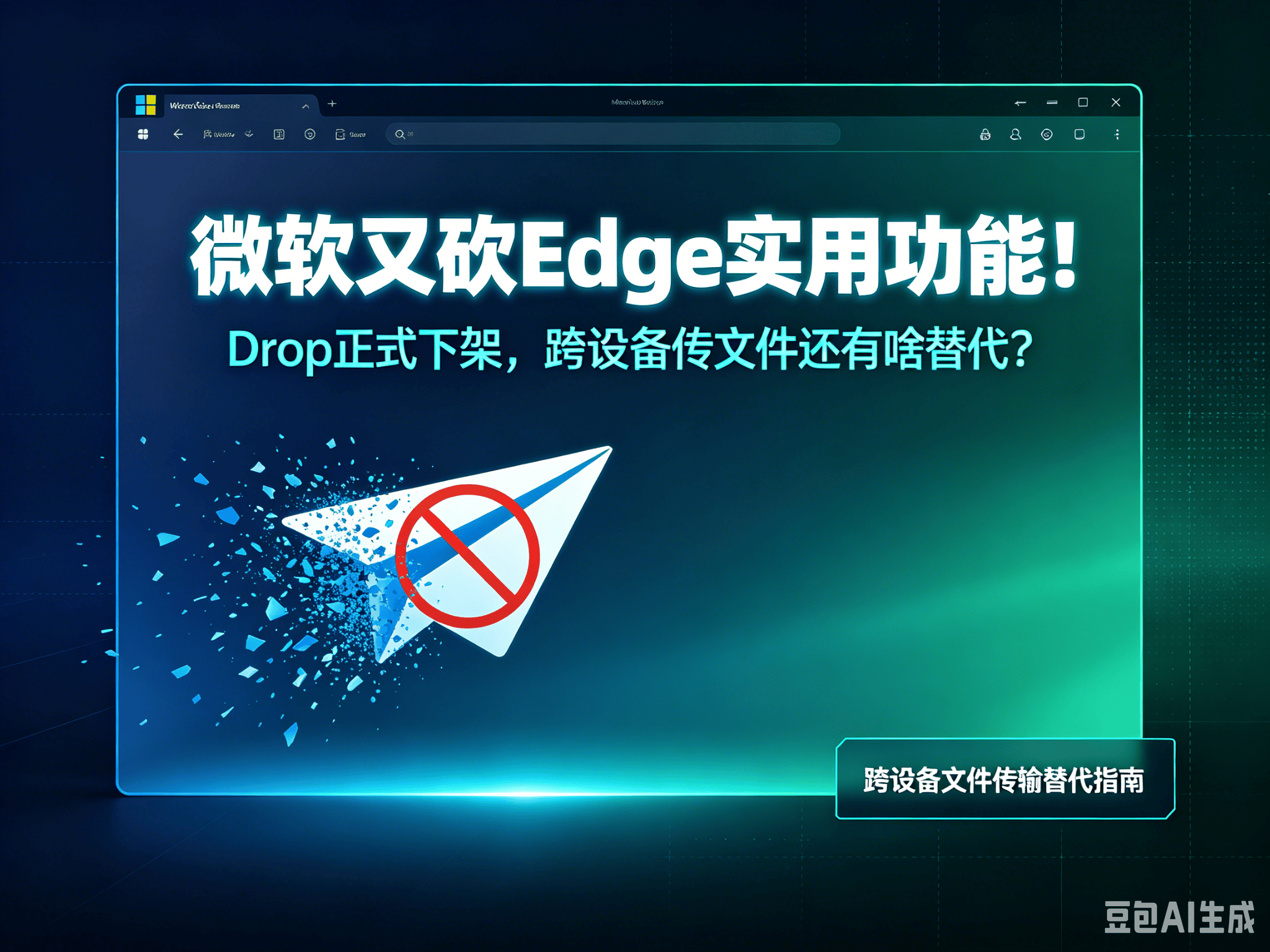 微软Edge功能调整与文件传输替代方案海报.jpeg