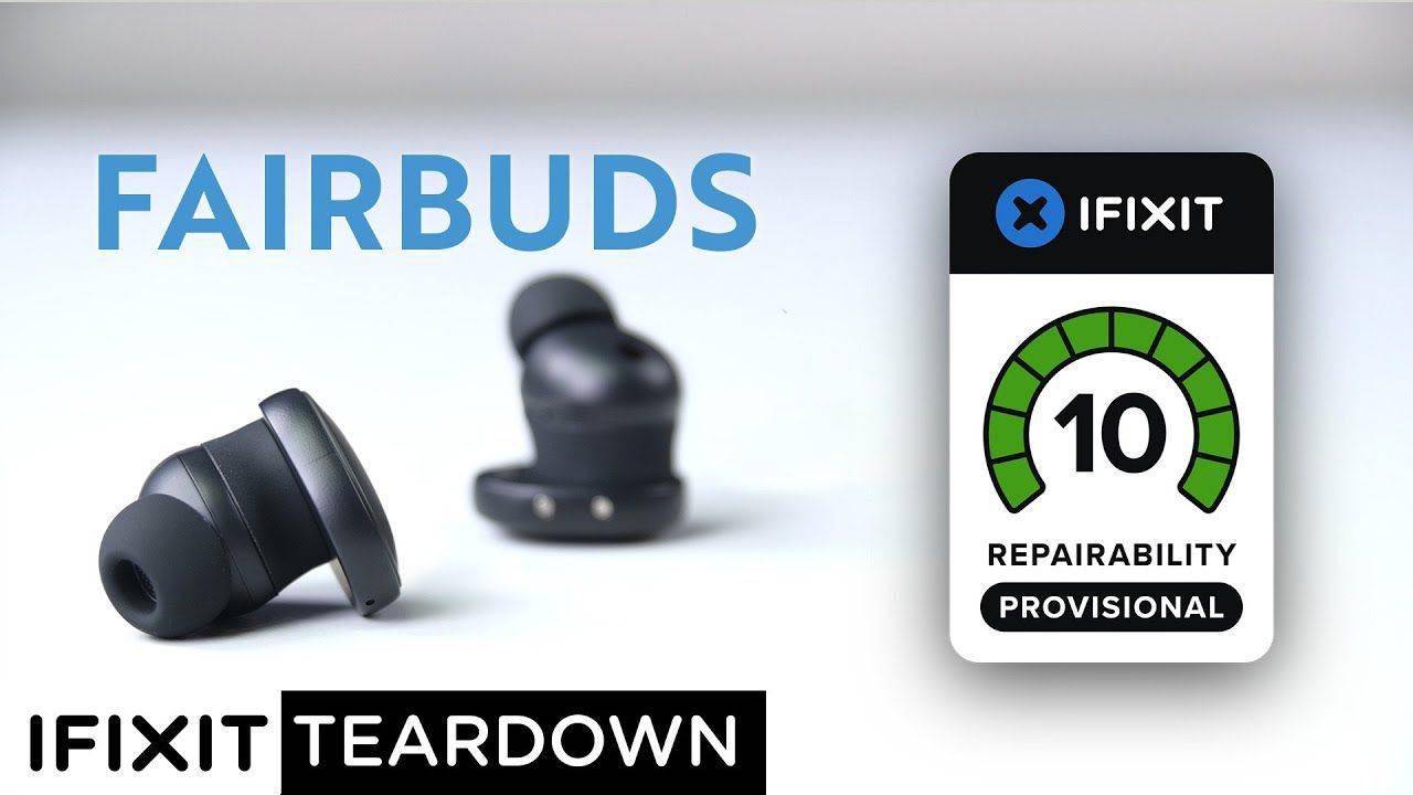可维修方面得 10 分满分，iFixit 拆解 Fairbuds 耳机