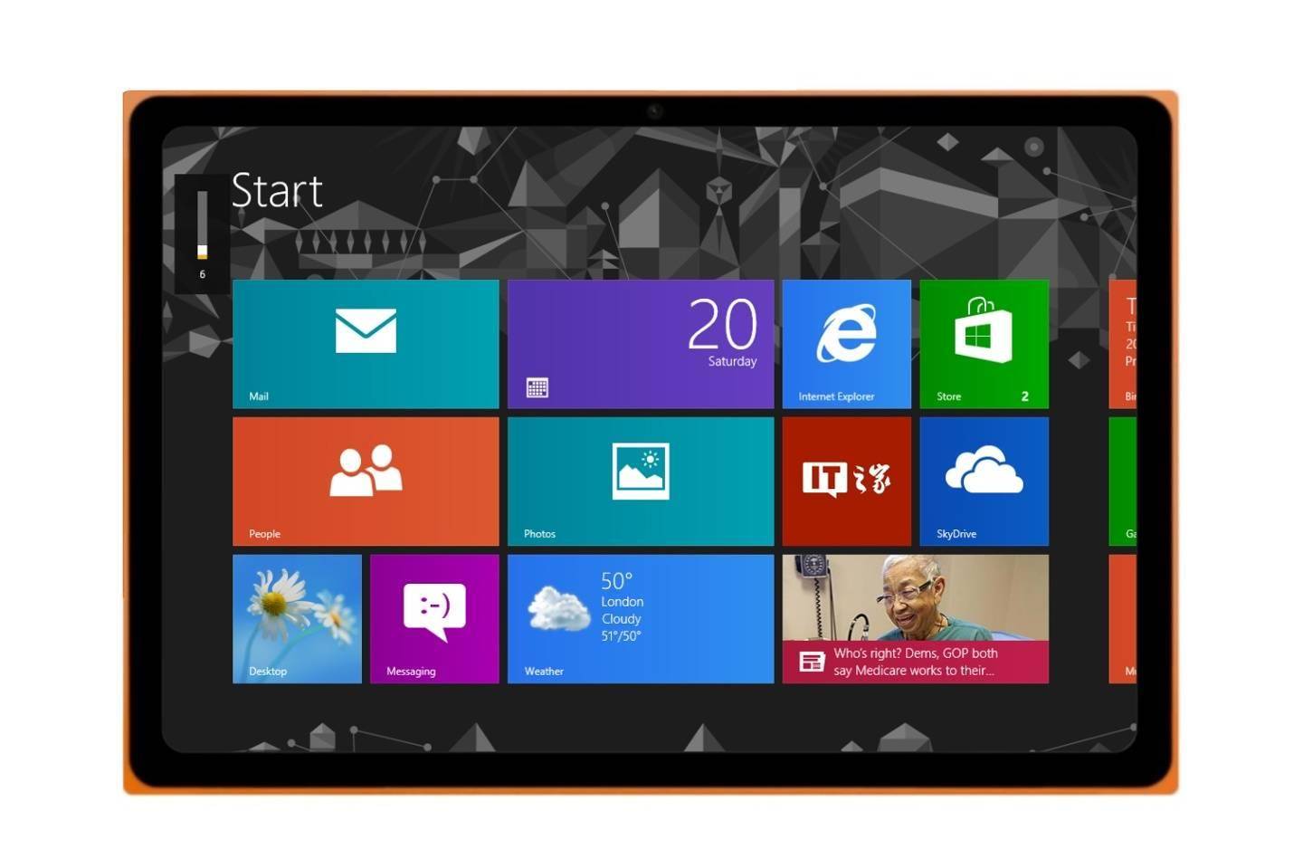 正面酷似 Lumia 2520：HMD SLATE TAB 平板电脑渲染图曝光