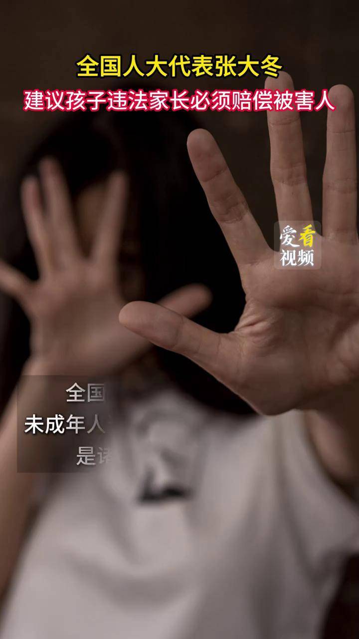 全国人大代表张大冬，建议孩子违法家长必须赔偿被害人