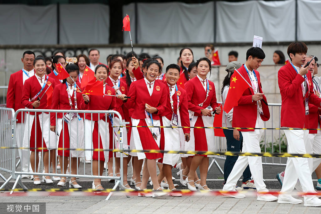 中国奥运代表团入场图片