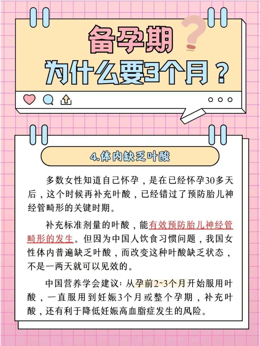 都建议提早3个月备孕你知道原因吗