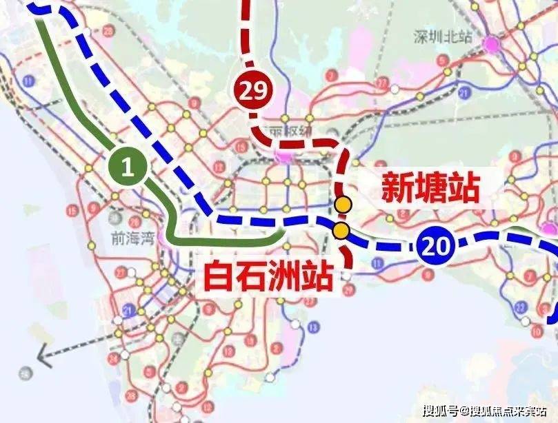 20,29 號線建成投入運營後,項目周邊 500 米範圍內將有 4 條軌道線路