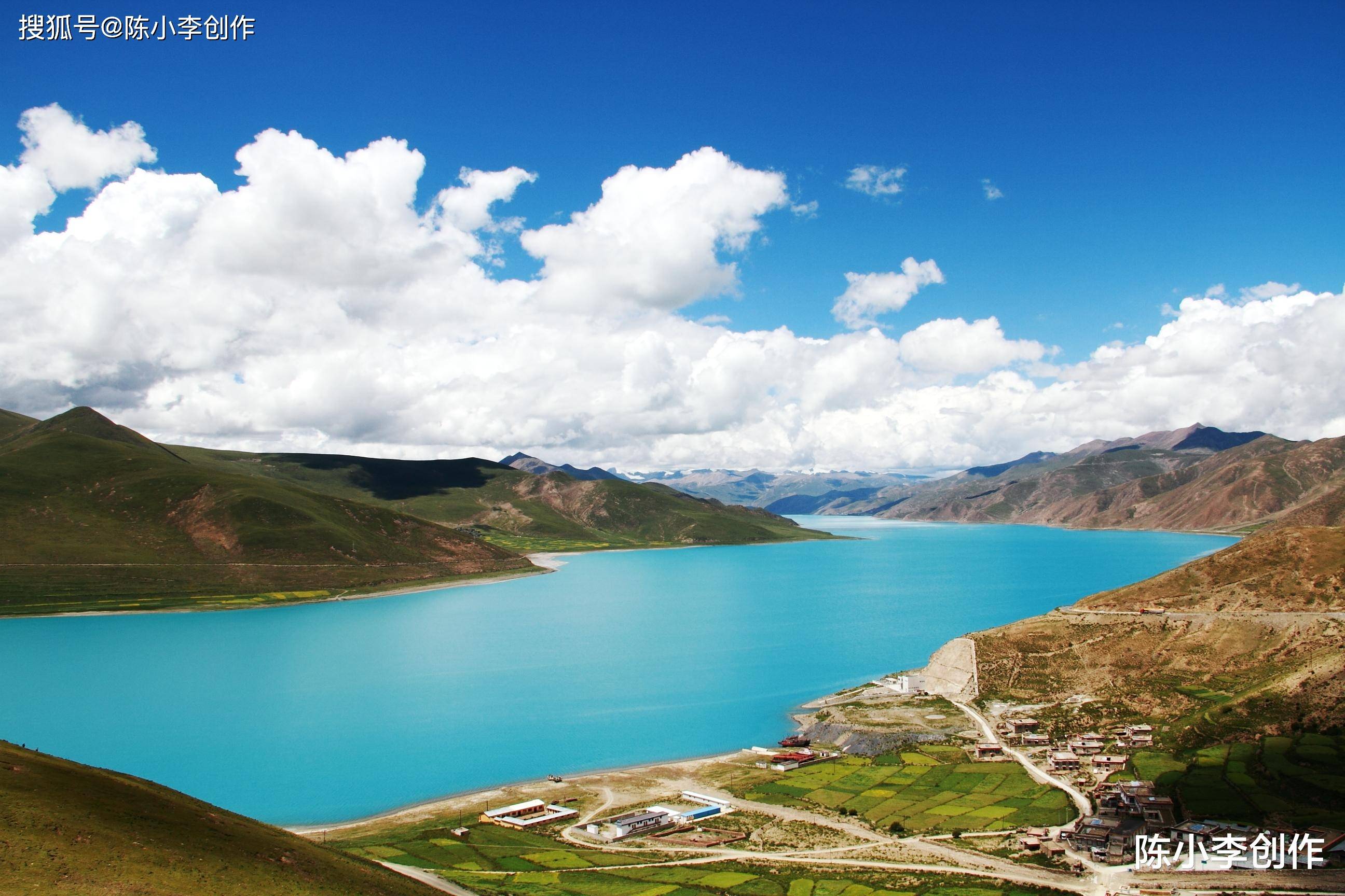 羊卓雍措,落入凡间的仙女,天上的碧玉,世界最美的湖泊之一.