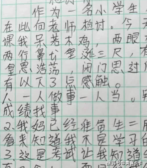 小学生奇葩检讨书,老师气得咬牙切齿,老师:你不该去火灾现场啊_作业