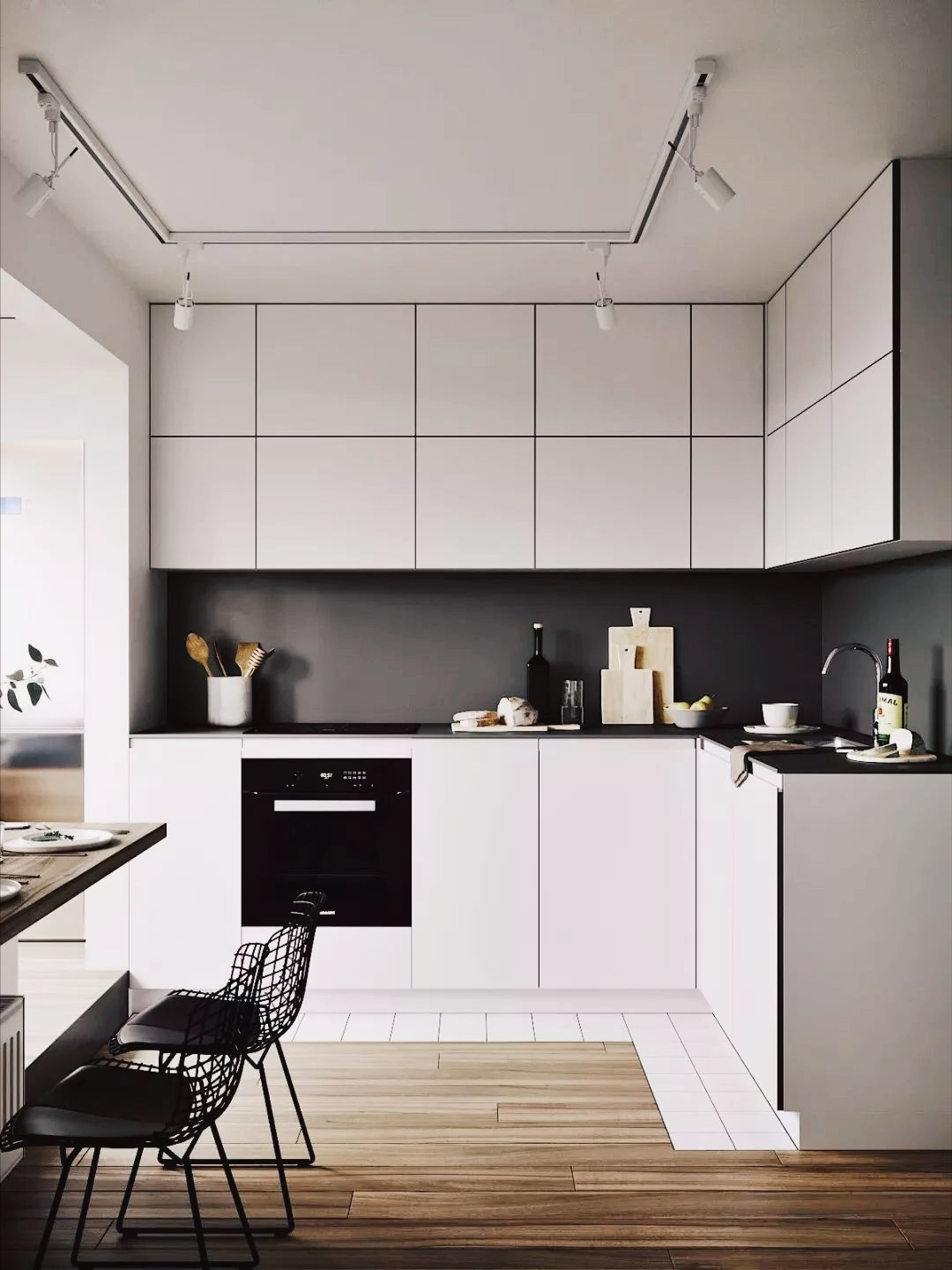 l型橱柜适合小户型厨房,规划动线更合理,空间更宽敞
