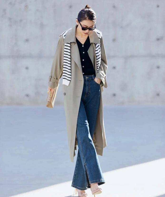 风衣搭配什么裤子最好看?看看这些技巧就能获胜!_时尚_白色_牛仔裤