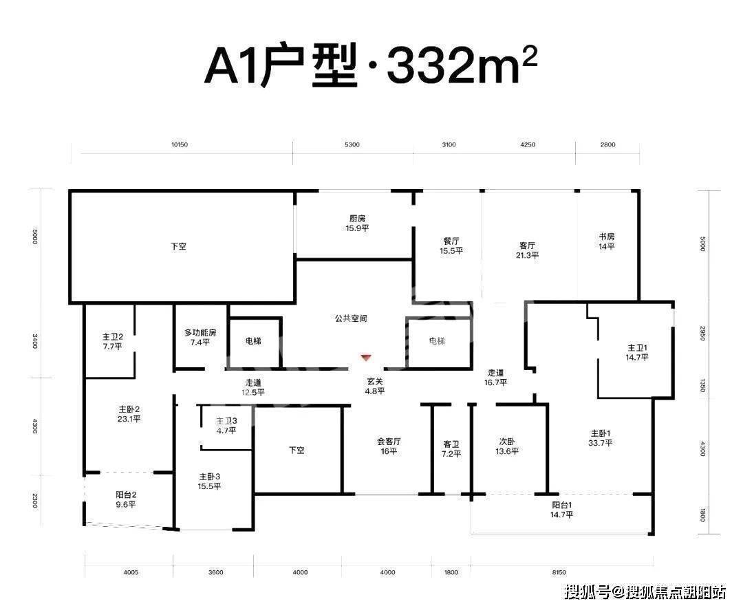 杭州壹号院330平户型图图片