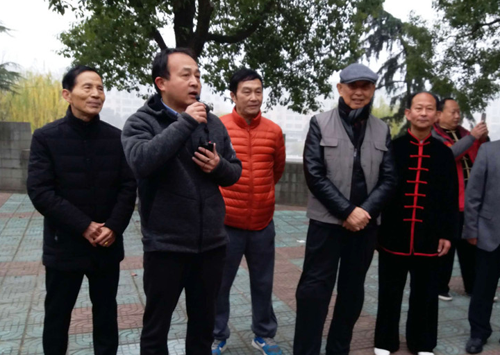中国武术九段江百龙教授亲临潢川调研,武术人受益匪浅