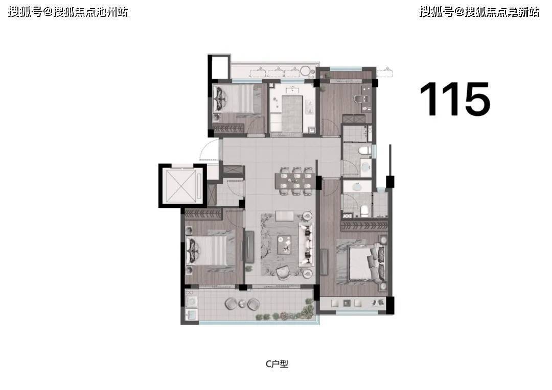 戶型 戶型圖 平面圖 1080_764