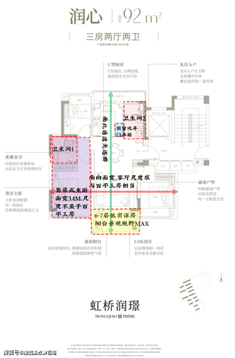 閔行華潤虹橋潤璟-樓盤百科_四房_洋房_空間