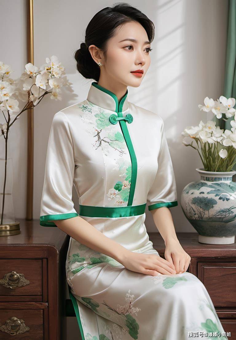 画旗袍美人,肤白体美优雅迷人_女性_中国_文化