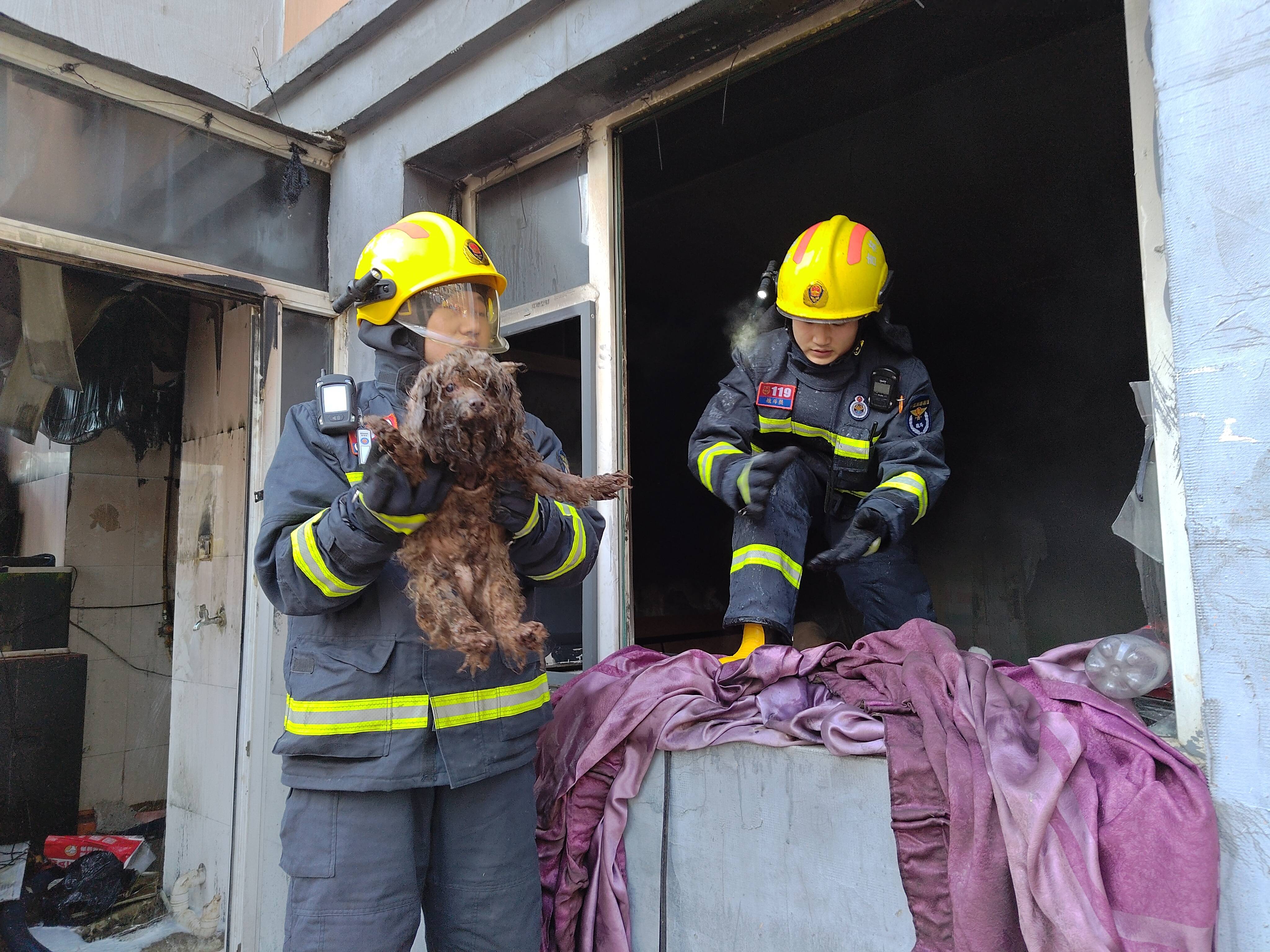 居民家中起火冒出滚滚浓烟 冬季防火要牢记_救援_火势_住户