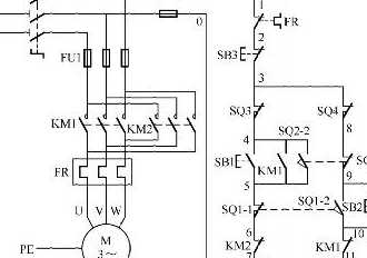 控制升降貨籃的電路圖當按下啟動按鈕開關sb1,升降機啟動,到達2層時