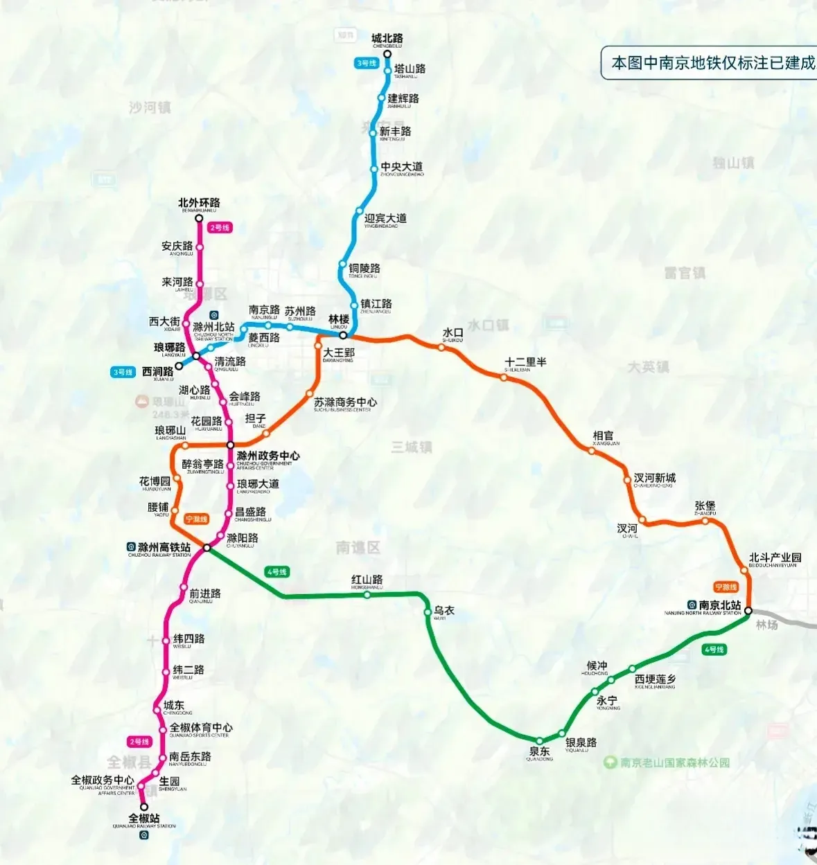 甚至还会形成地铁环线,虽然这是一个较为久远的规划,但至少说明滁州
