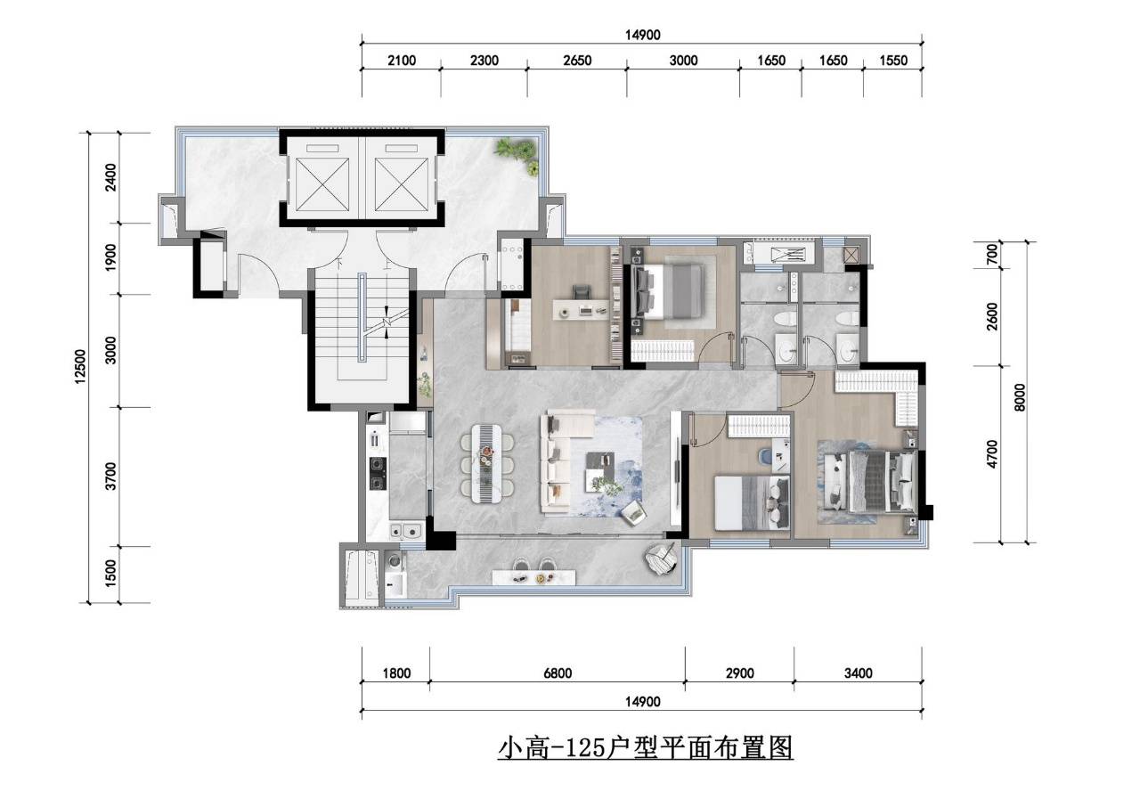 福州建发缦云公馆户型图片