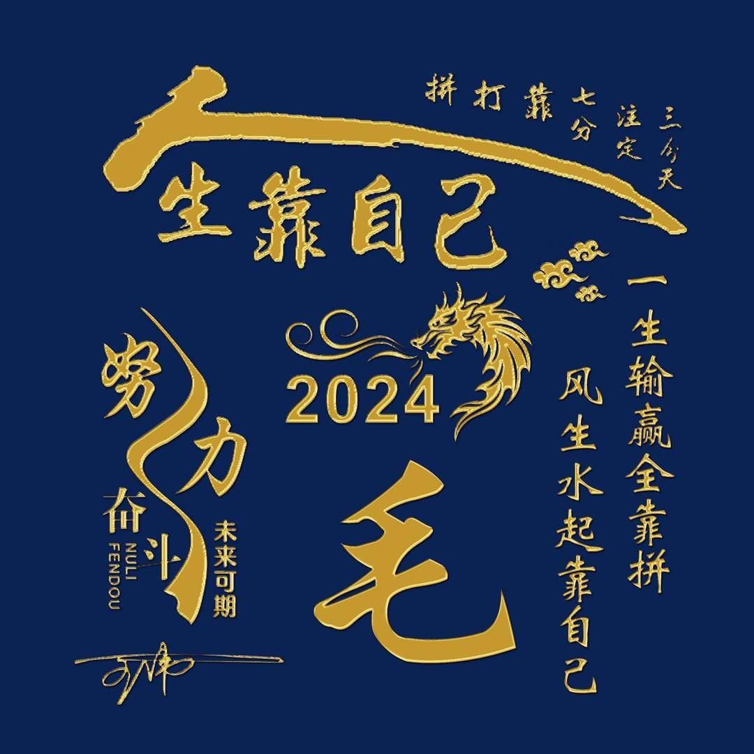 姓氏头像第929期,精选2024人生靠自己个性签名头像,请查收