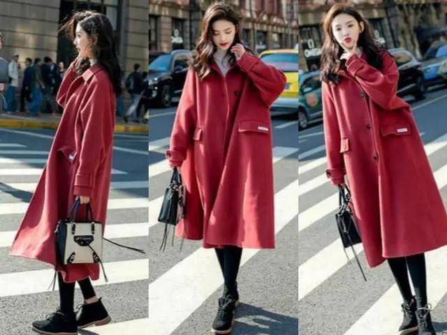 今年春节女生就是这样穿:"一身红"打扮,洋气好看又高级时髦