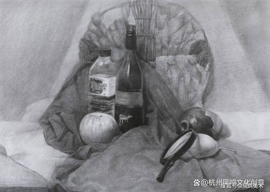 鲁迅美术学院静物素描图片