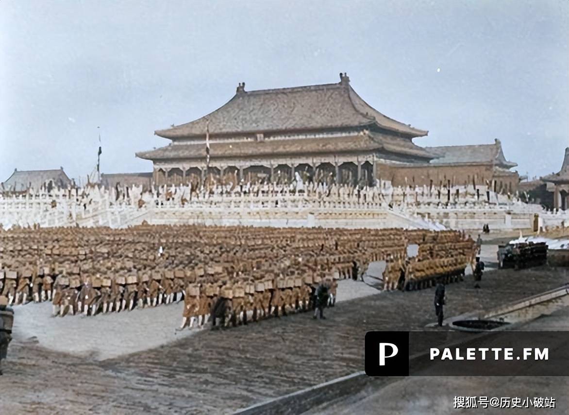 感受历史的气息:1918年民国总统大阅兵彩色老照片欣赏