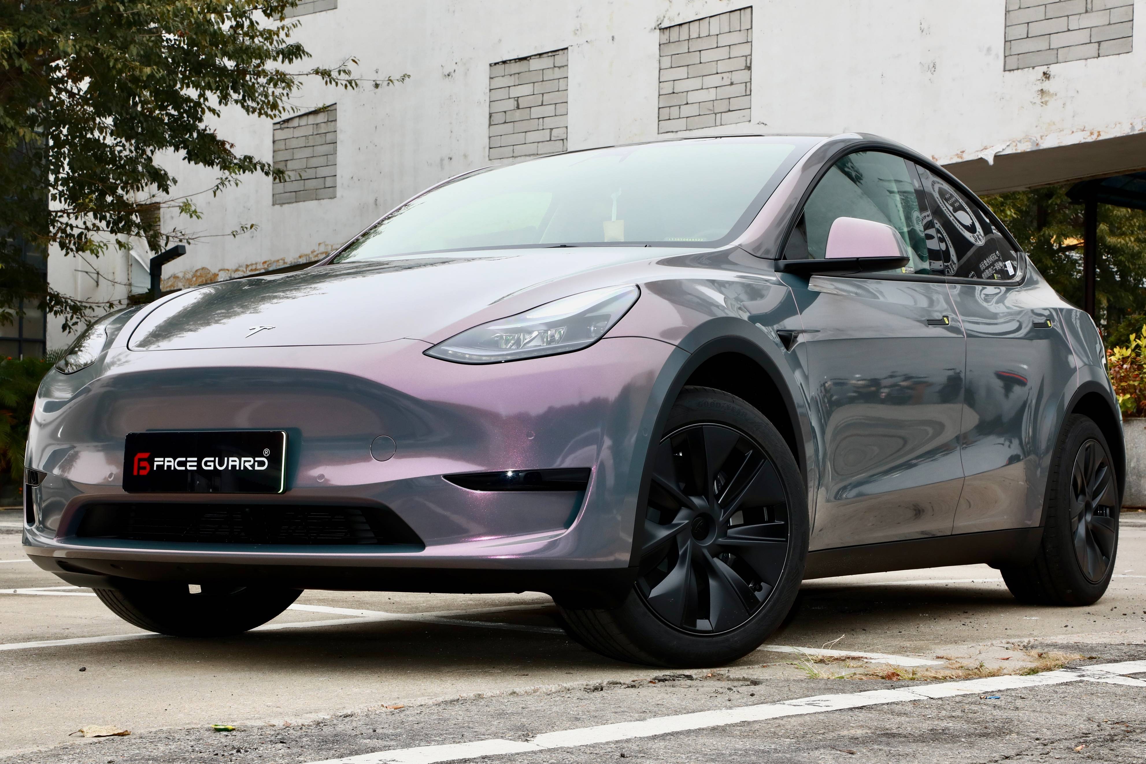 特斯拉y改色face guard 星空灰魅影_搜狐汽车_搜狐网