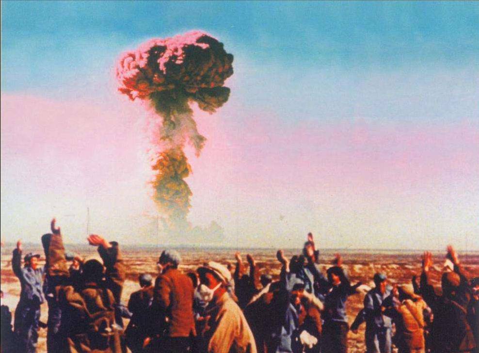 中国原子弹爆炸简笔画图片