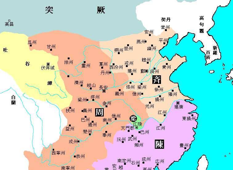 北周北齐地图等到齐周两军在晋阳城外刚打了个照面,而齐军东头部队