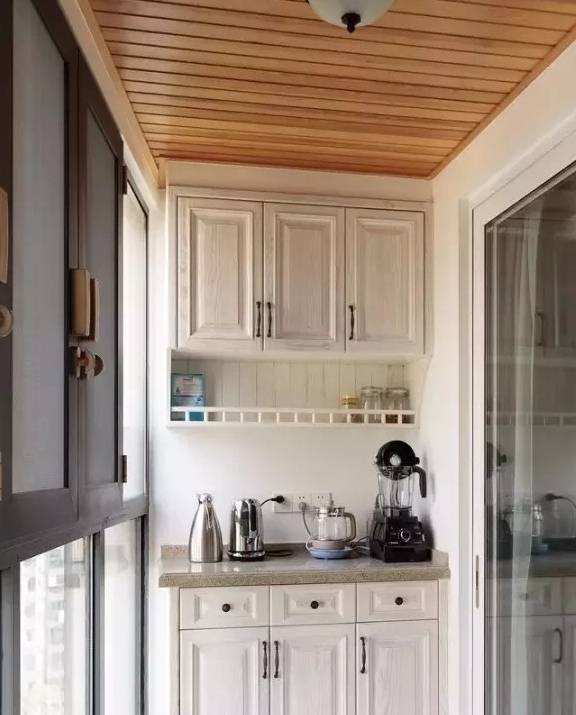 阳台放个洗衣机,还能打个柜子,美观又实用_小河_业主_客厅