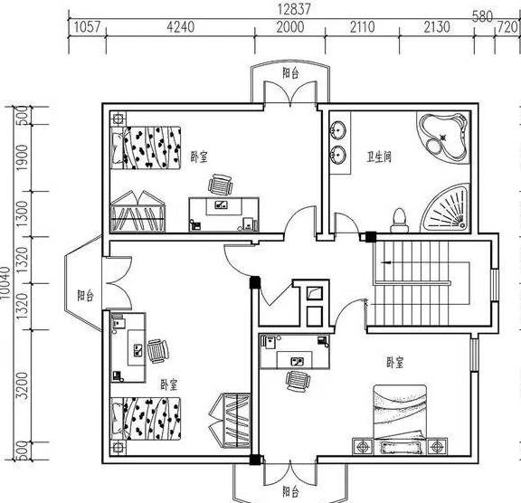 农村盖房限高怎么办?12x10米2层阁楼别墅,造价18万!_空间_效果_采光