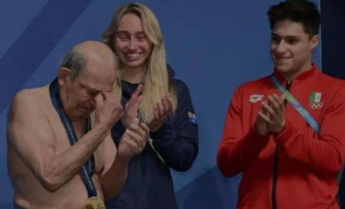 百岁老人参加比赛,夺取跳水世界冠军_阿斯加里_运动_金牌