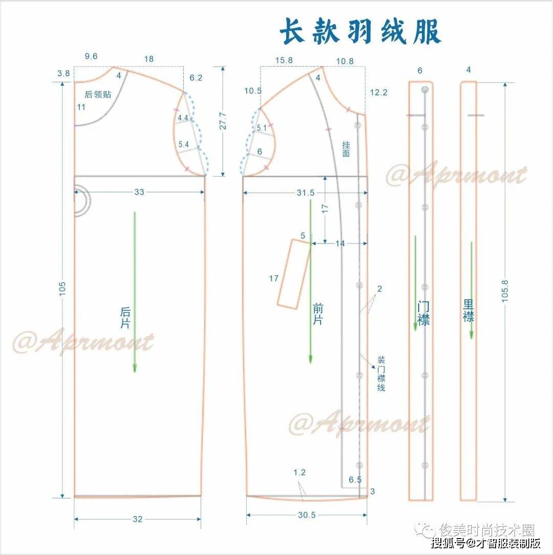 4款面包服冬季羽绒棉服制版教程有纸样 才智服装_裁剪_羽绒服_衣服