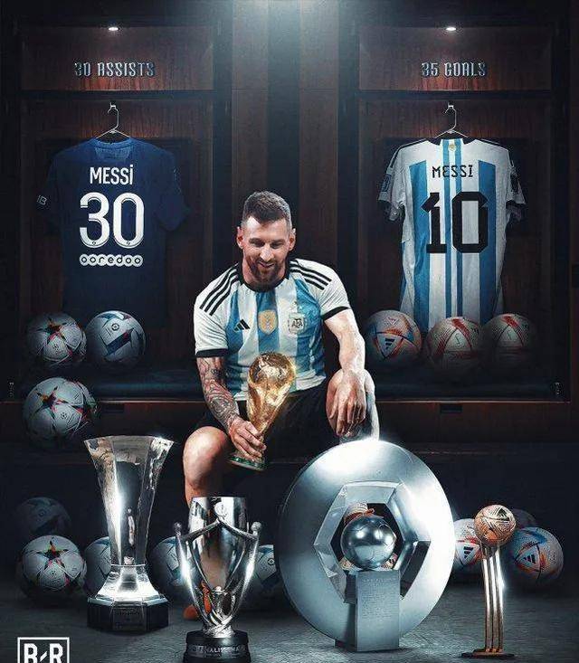 梅西当选2023世界足球先生后首度更新社媒,发布阿迪达斯广告_成就
