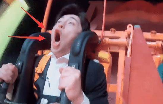 密逃过山车:黄明昊淡定,杨幂用手捂脸,邓伦又吓成"表情包"了_节目