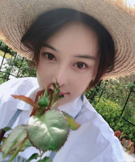 张馨予晒照,看到她戴草帽,穿围裙干活的样子,活该被何捷宠上天_生活