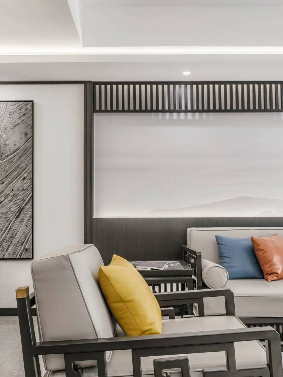 200平新中式,30万以璞玉之姿装典雅之家于山石之间寻找刹那芳华_空间_