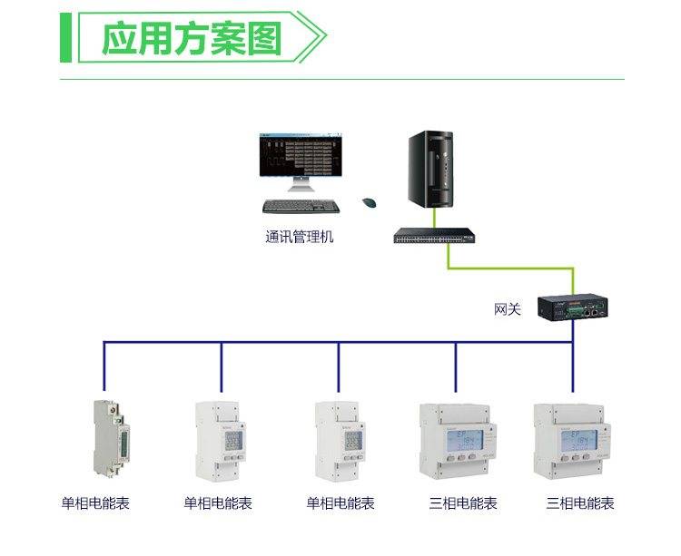 光伏储能三相导轨式电能表adl400n-ct