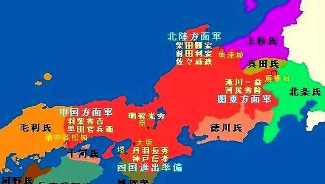 丰臣秀吉统一日本地图图片